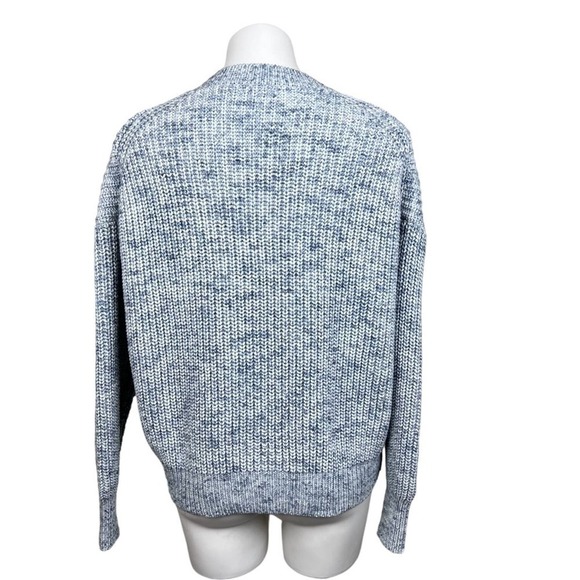 J Crew Marled cotton-blend crewneck knit sweater Midnight Spray Dye M - Picture 5 of 9